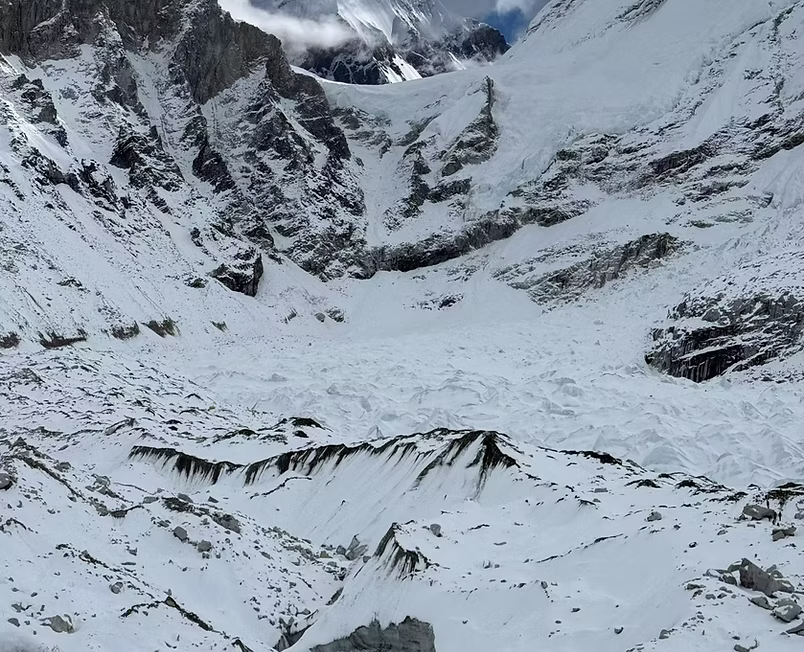 Everest Base Camp with Mount Everest
